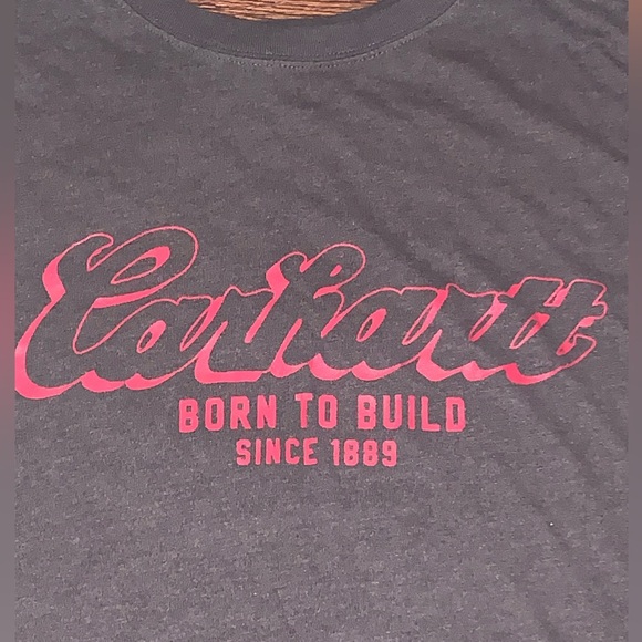 Carhartt T Shirt Mens XLT Gray Short Sleeve Relaxed Fit Graphic Distressed Fade - Picture 2 of 10